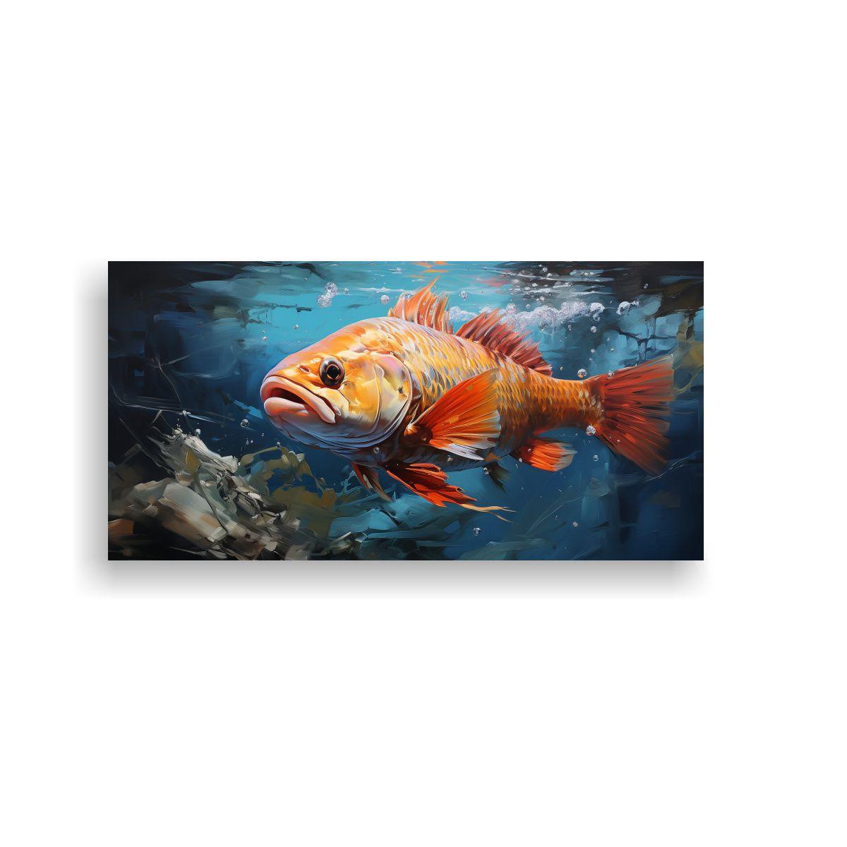 Cuadro Diseño Armonioso Colores Snook Pintura Al 60x30cm-0