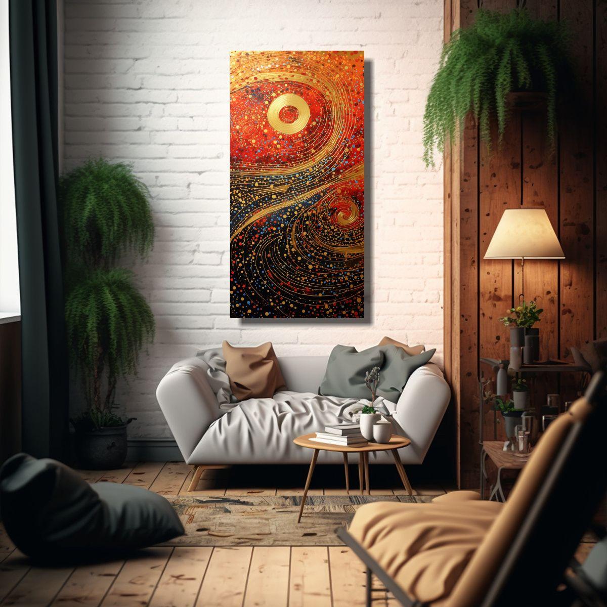 Lienzo Estilo Galería Duradero En Puntoilismo 80x160cm-2