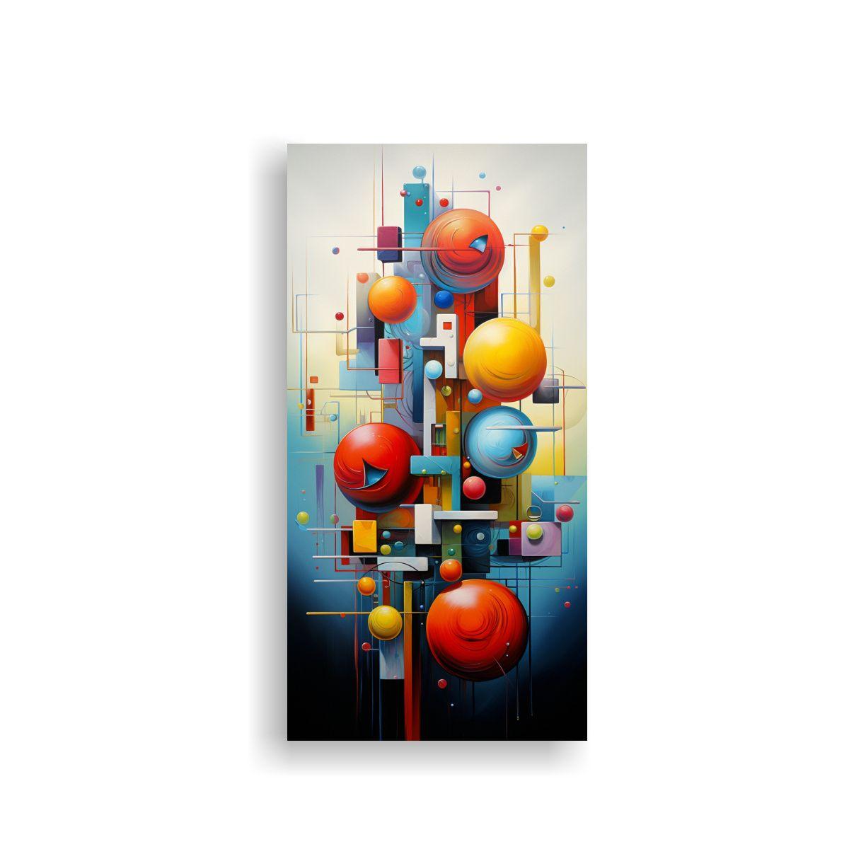 Cuadros Abstractos En Tela De Composición 40x80cm-0
