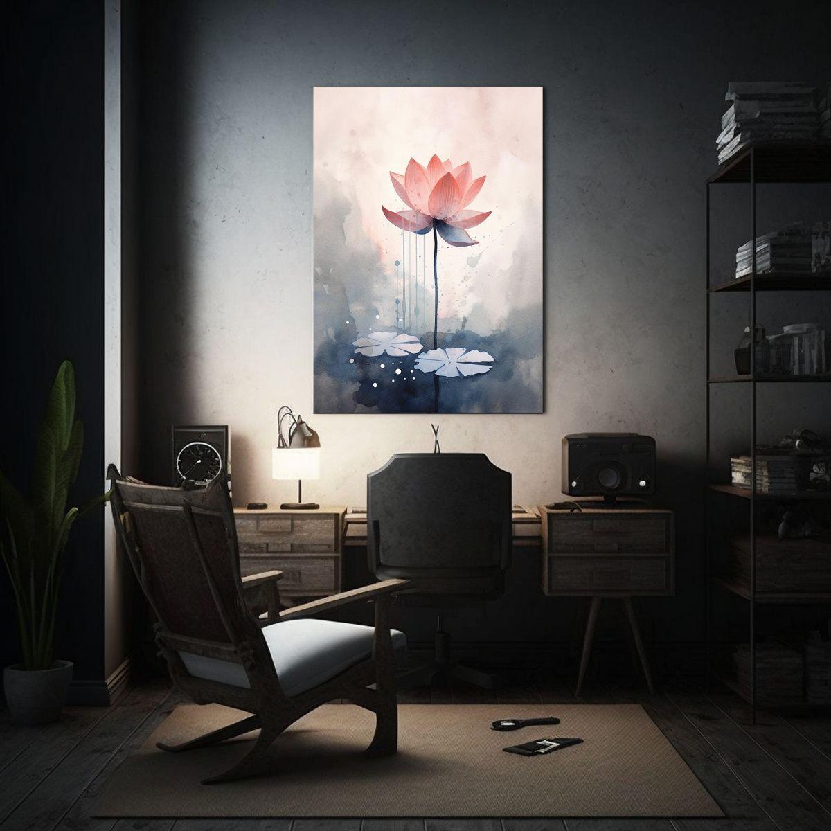 Cuadro Baño Inspirador Pintura Abstracta 80x120cm-2