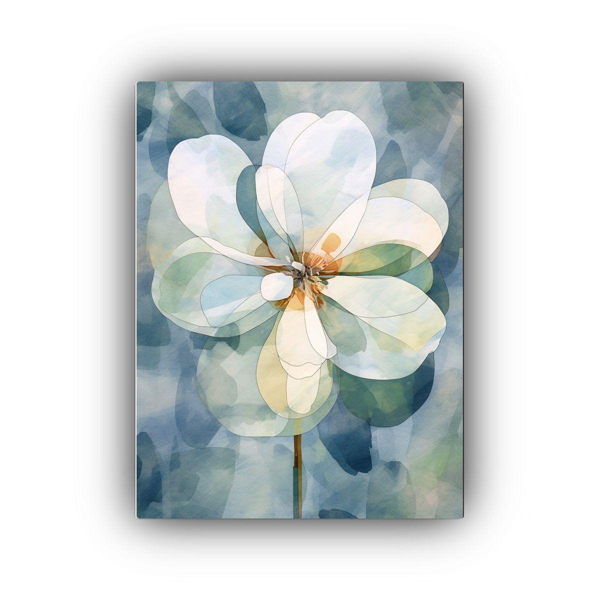 Pintura Decorativa De Una Hermosa Flor De Manzana 50x75cm-0