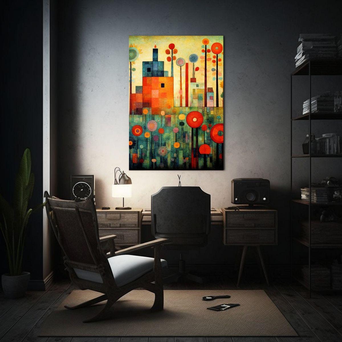 Pintura Lienzo Tela Patron Reflejo Intenso 20x30 Cm-2
