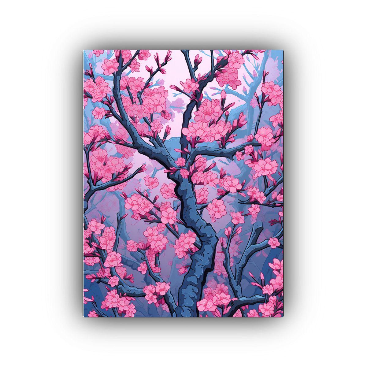 Cuadro Vintage Japonesa De Ciruelo En Estilo De 40x50cm-0