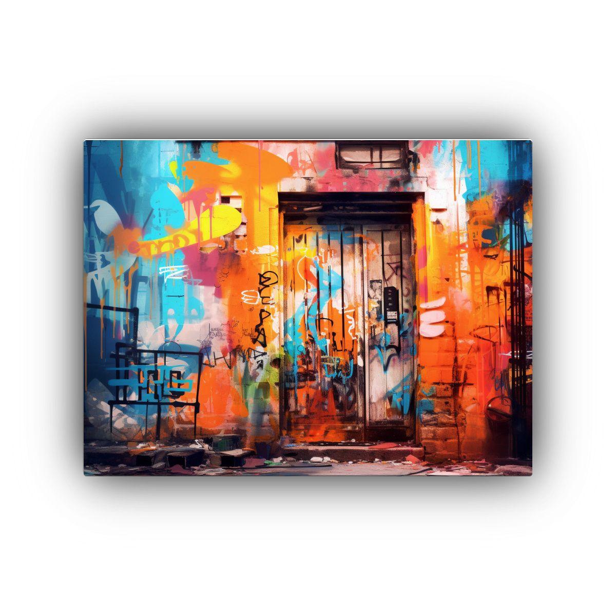 Pinturas Decorativas Inspiradas En Grafitis Urbanos Y Colore 65x50cm-0