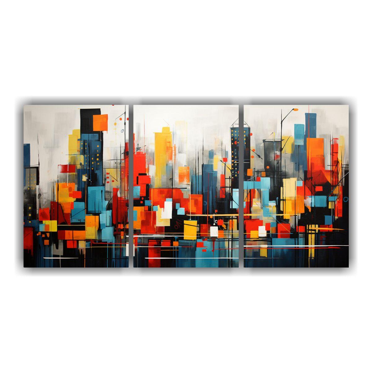 Pinturas Decorativas Tres Lienzos Concepto 150x75 Cm-0