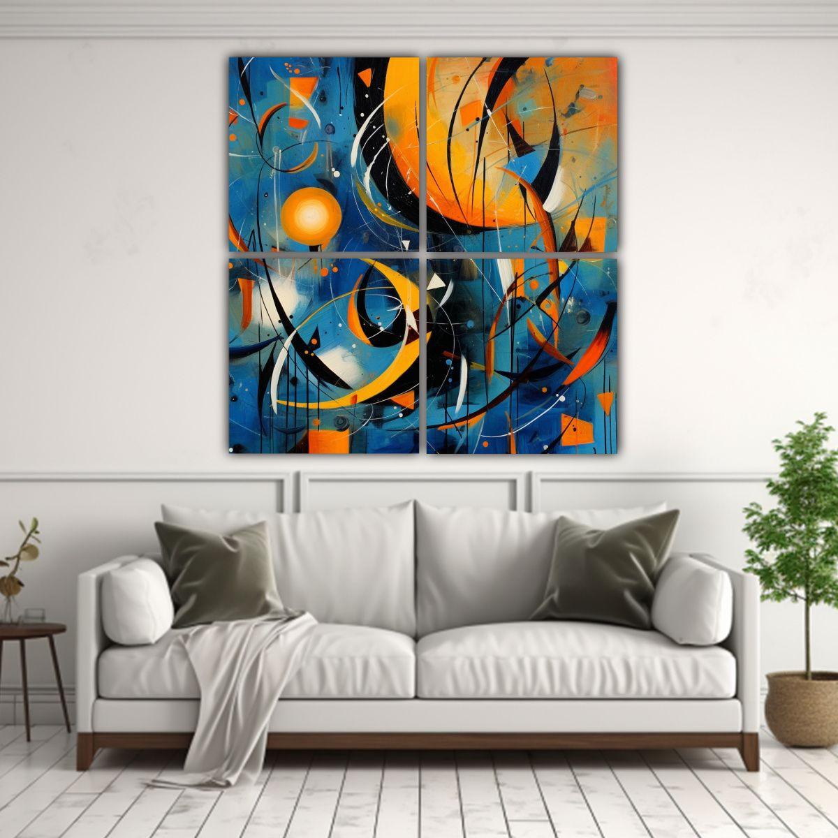 Pinturas Decorativas Abstractas Estilo Original 140x140 Cm-2