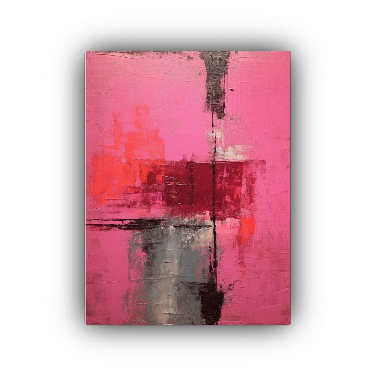 Cuadro Abstracto Rosa De Alta Calidad Para 20x30cm-0
