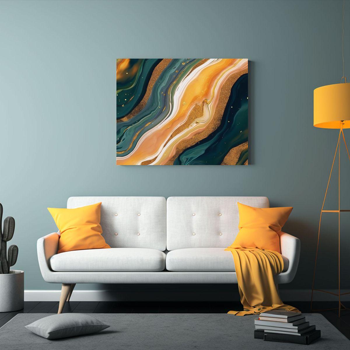 Papel De Fondo De Mármol Líquido Con Espacio Para Texto En 50x40cm-2