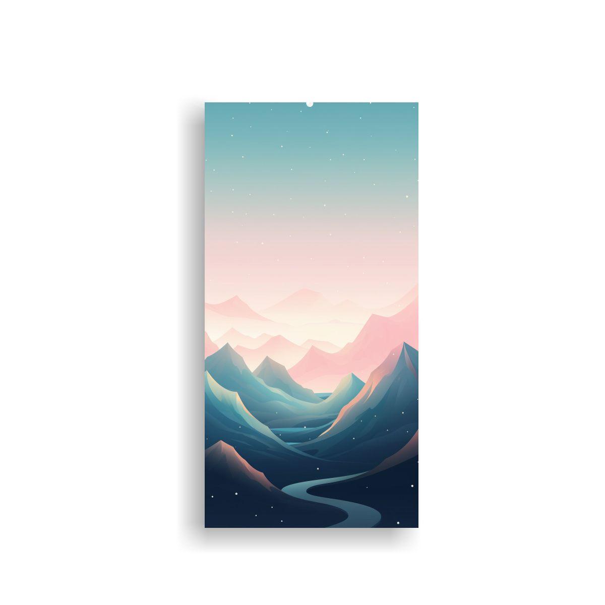 Cuadro De Montaña Con Estilo Elegante Y Gráfico 30x60cm-0