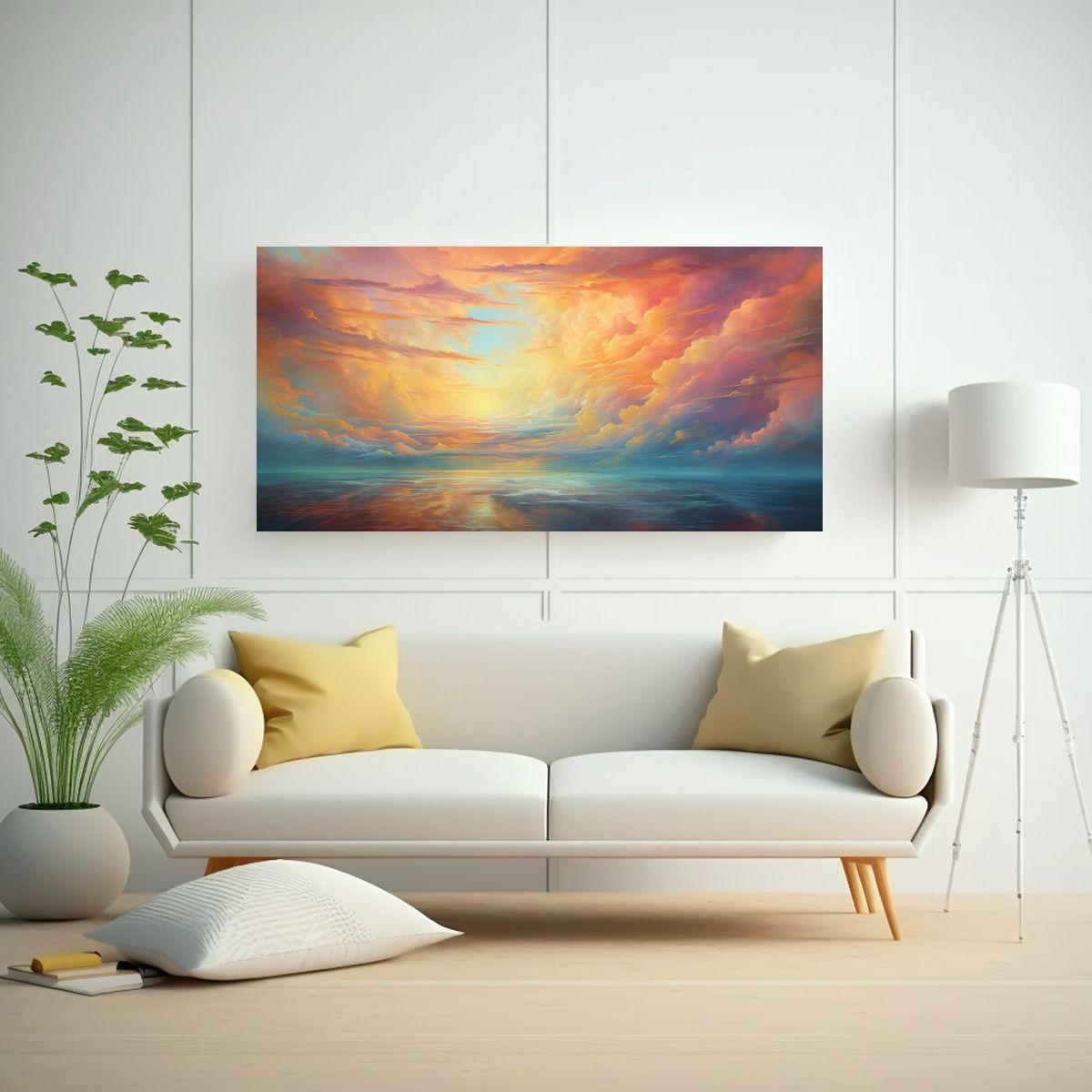Cuadros De Decoración Fotografía Armonía Cielos 100x50cm-2