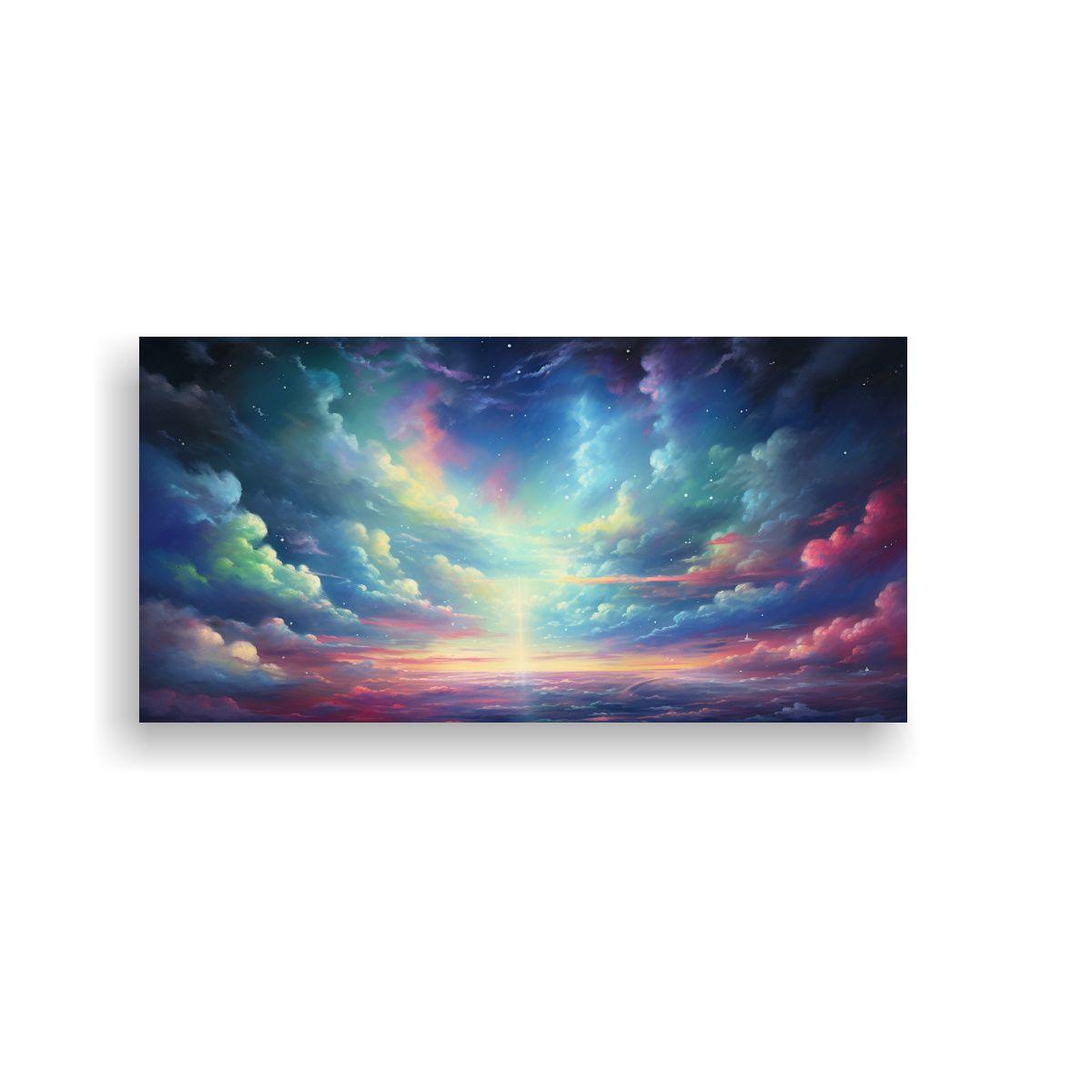 Pintura Decorativa: Cuadro Hermoso A Night Sky 140x70 Cm-0