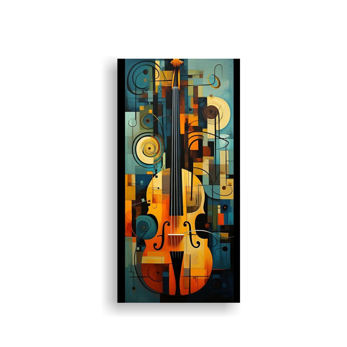 Cuadros Abstractos De Instrumentos Musicales En 50x100 Cm-0