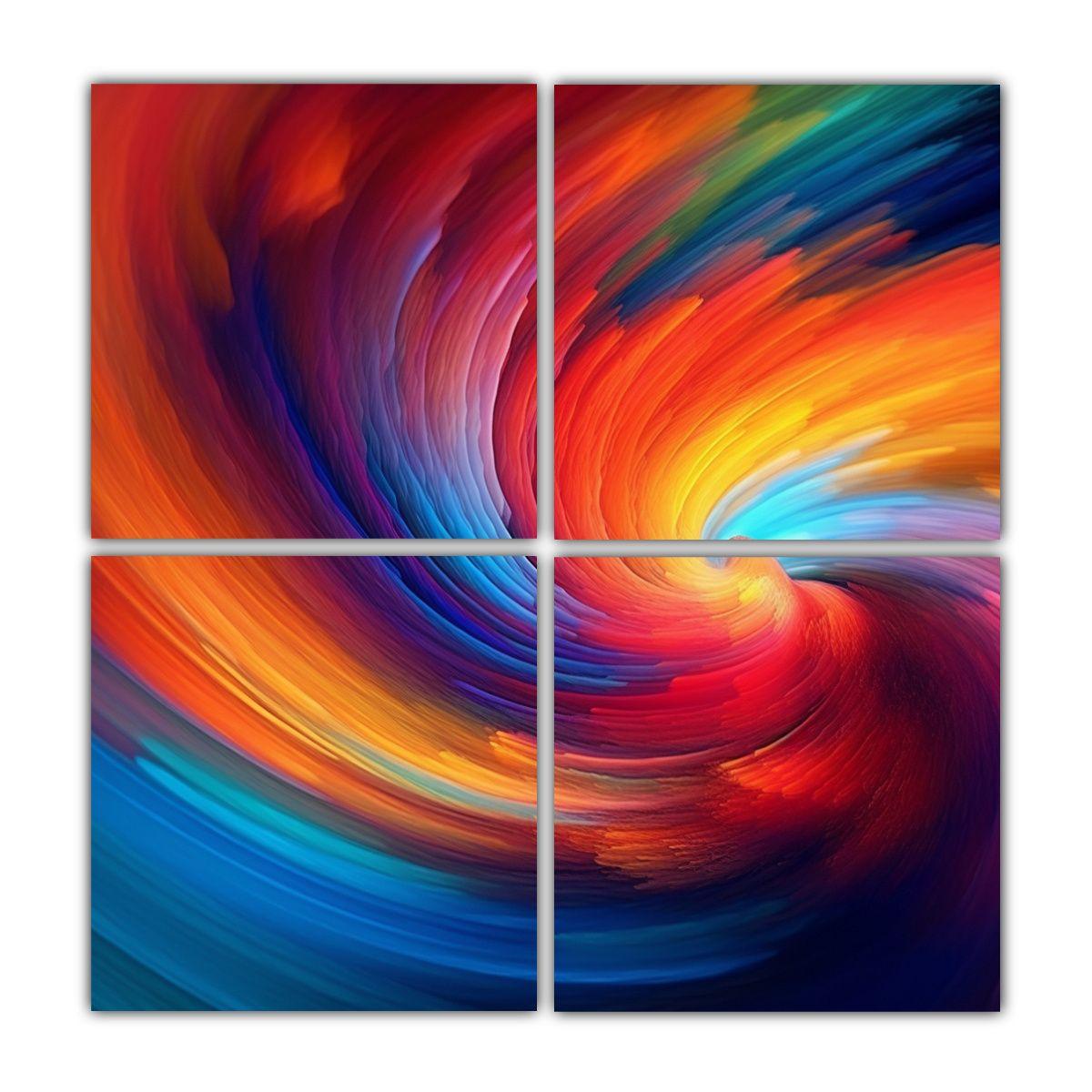 Pintura Decorativa Con Figuras Vivas En Fondo 180x180 Cm-0