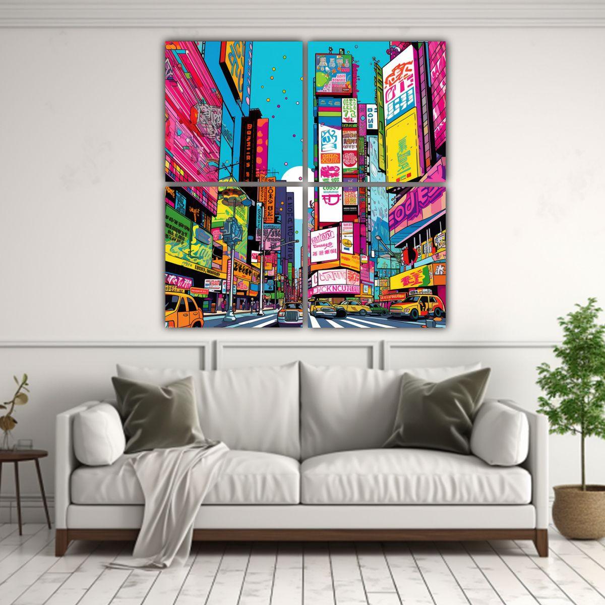 Pinturas Decorativas Digitales De Nueva Ciudad De 40x40 Cm-2