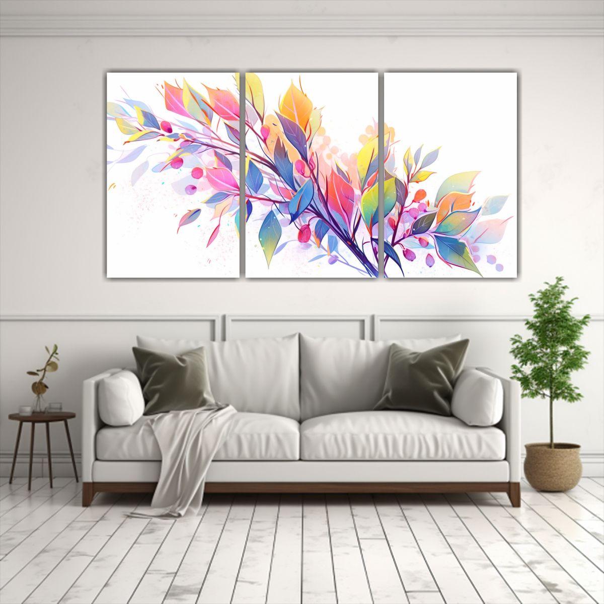 Pinturas Minimalismo Con Un Eucalipto En Colores 120x60 Cm-2