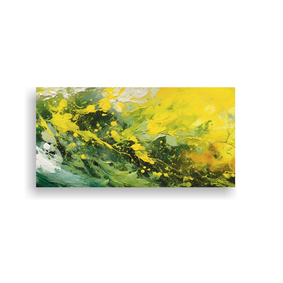 Cuadro De Pared Vanguardia Único Amarillo Y 140x70cm-0