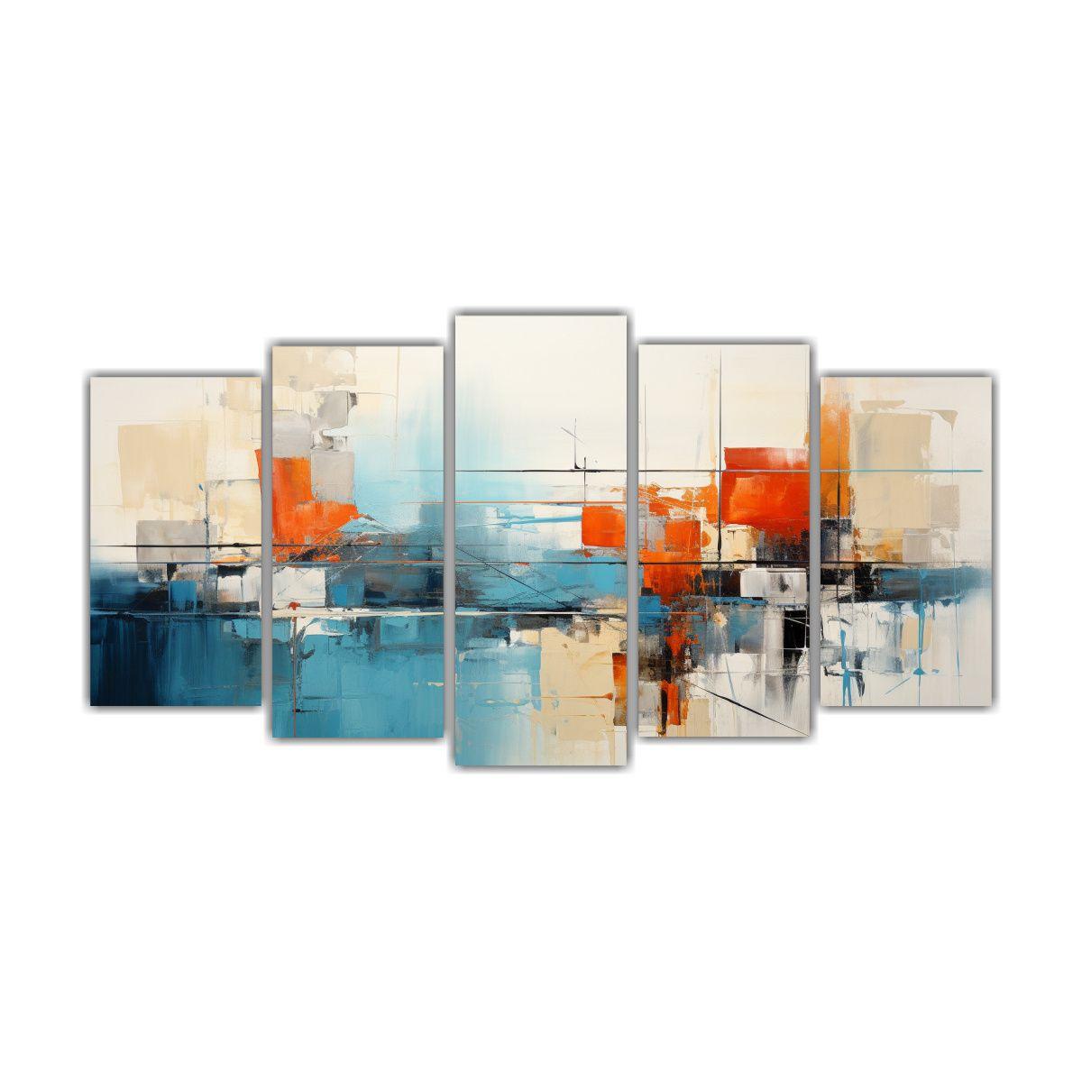 Pintura Decorativa Estilo Jan Munro: Políptico 250x125 Cm-0