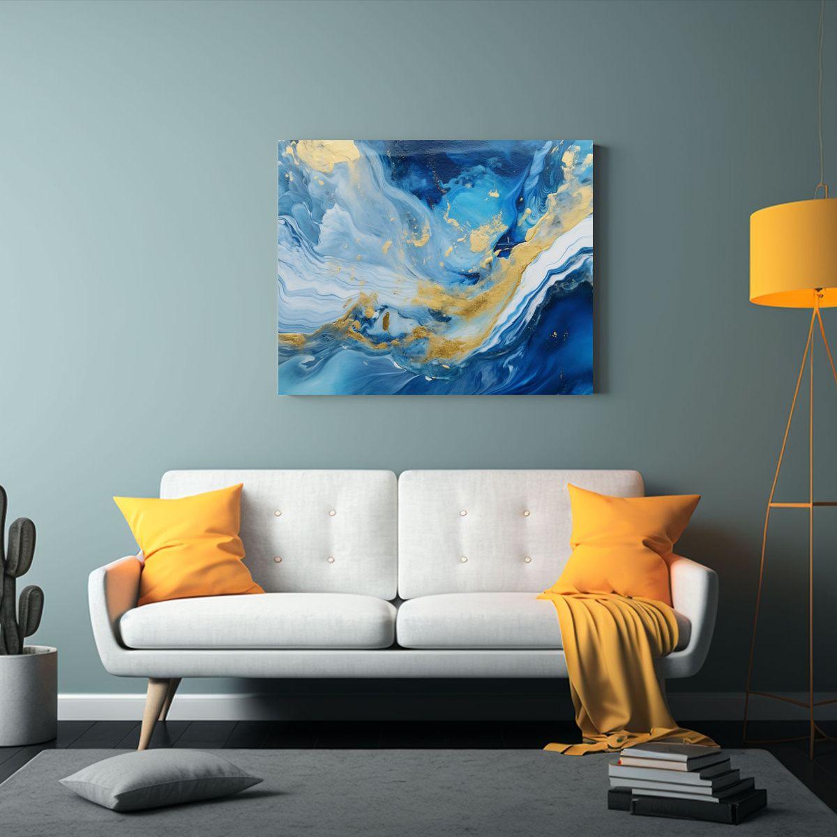 Pinturas Abstractas De Naturaleza Marina Con Simetría En Ar 120x80cm-2