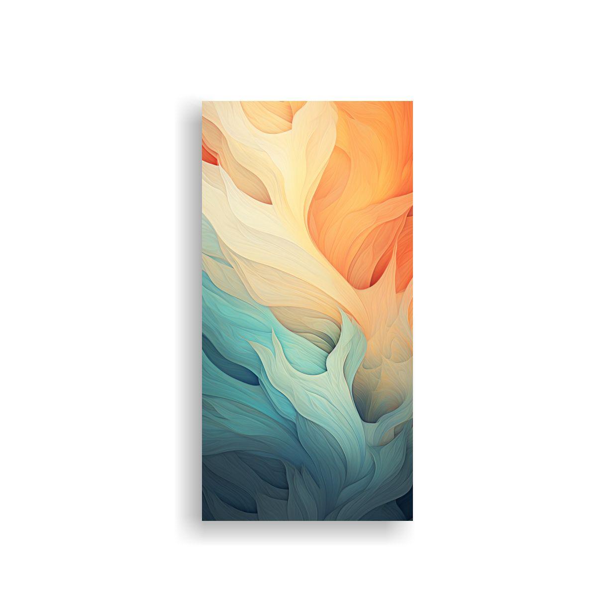 Cuadro Abstracto Vintage De Lienzo Con Fondo 20x40cm-0