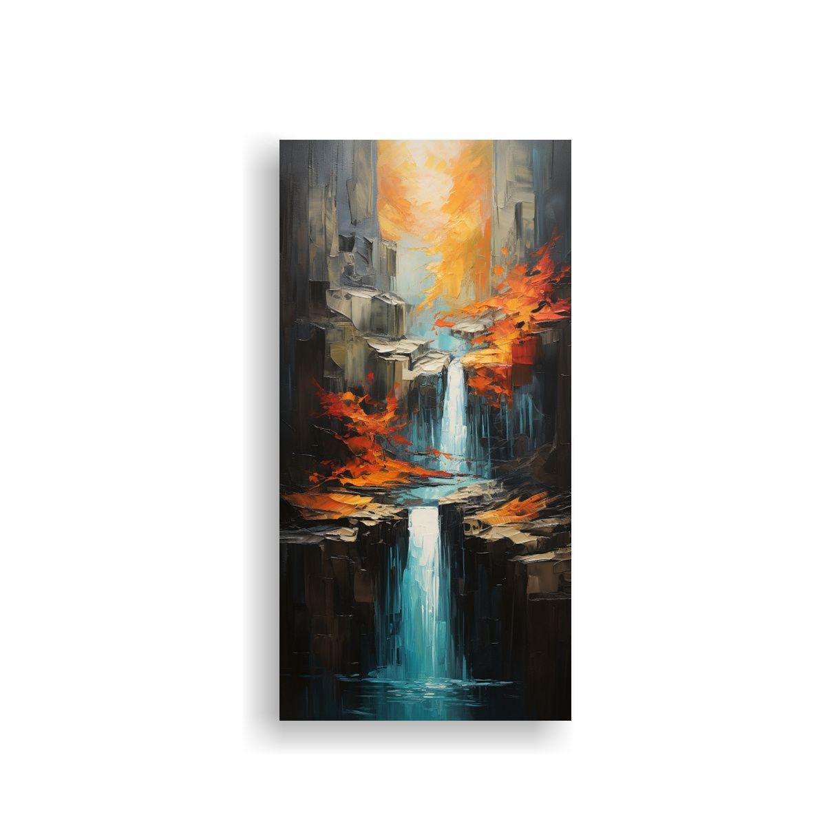 Pinturas Abstractas Con Cascada De Cascadas En 60x120cm-0