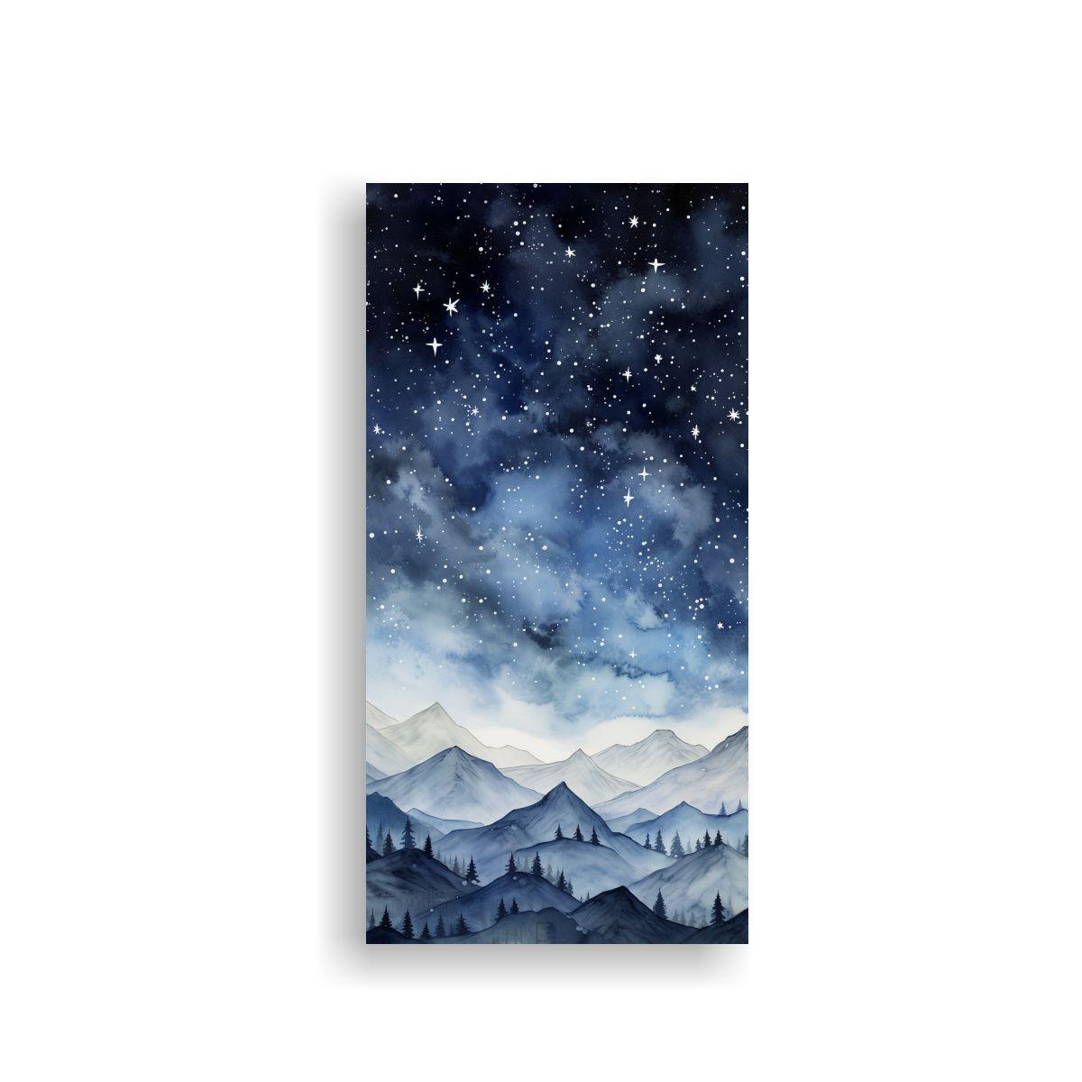 Pintura De Paisaje De Montaña Con Estilo 30x60cm-0