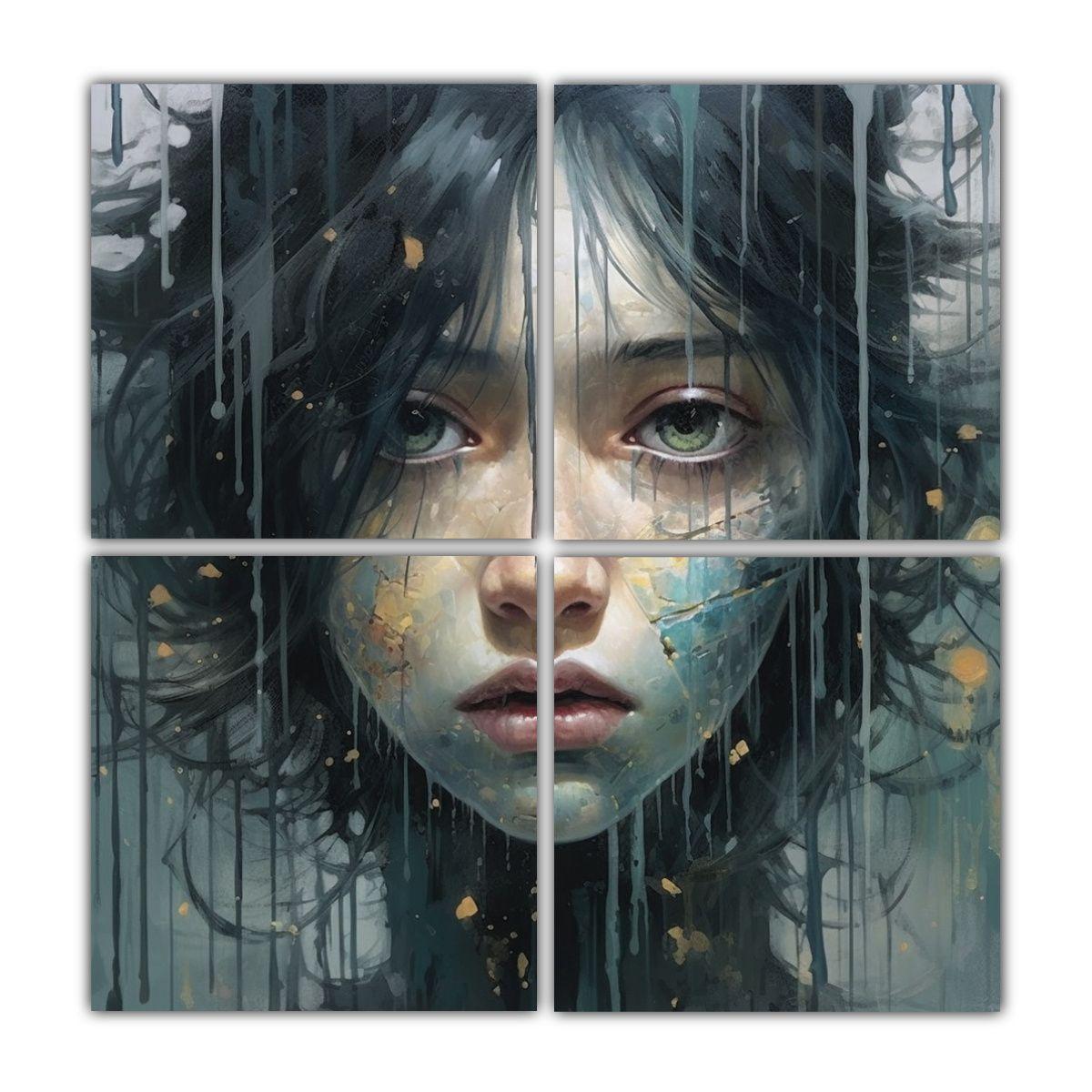 Cuatro Artes Pinturas Decorativas Vintage 100x100 Cm-0