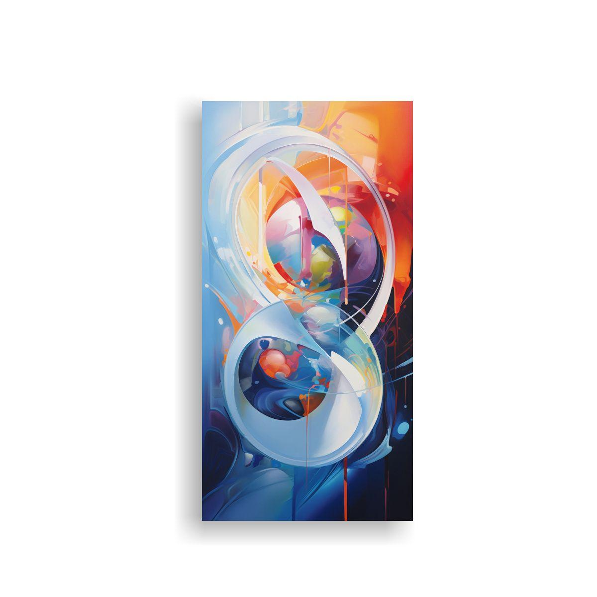 Pintura Abstracta Lienzo Vanguardia Poder 80x160cm-0