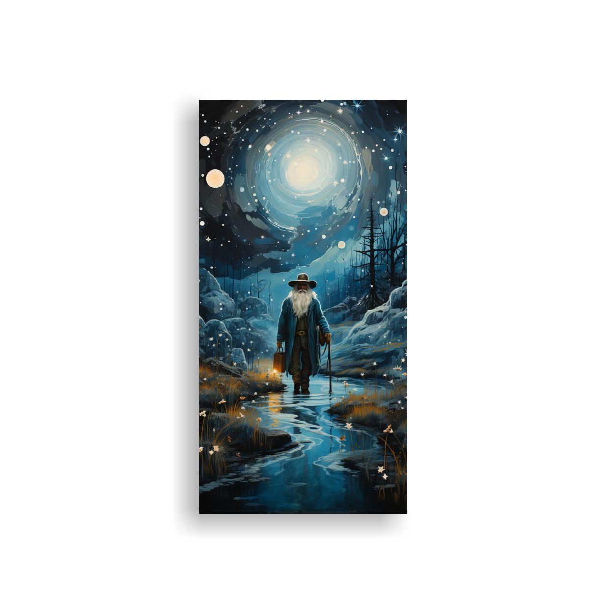 Arte Hermoso: Pintura De La Luna Junto A Las 80x160cm-0