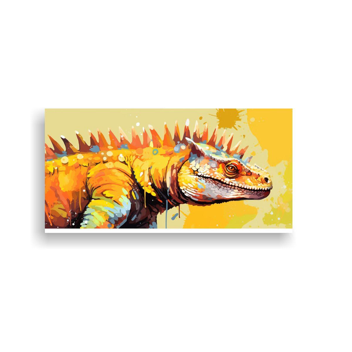 Cuadro Mural Moderno Dimetrodon En Colores 100x50cm-0