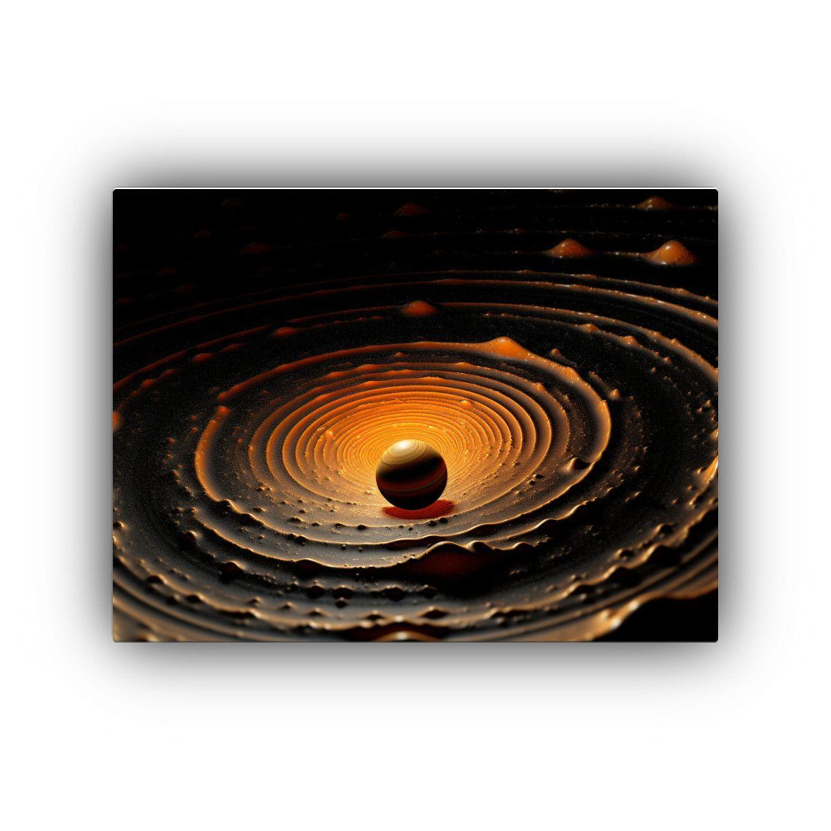 Patrón Intenso De Pozo Gravitatorio En Cuadro Decorativo De 40x30cm-0