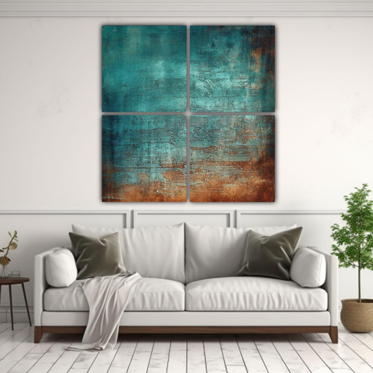 Pinturas Decorativas KRUSH Con Fondo Acuático 160x160 Cm-2