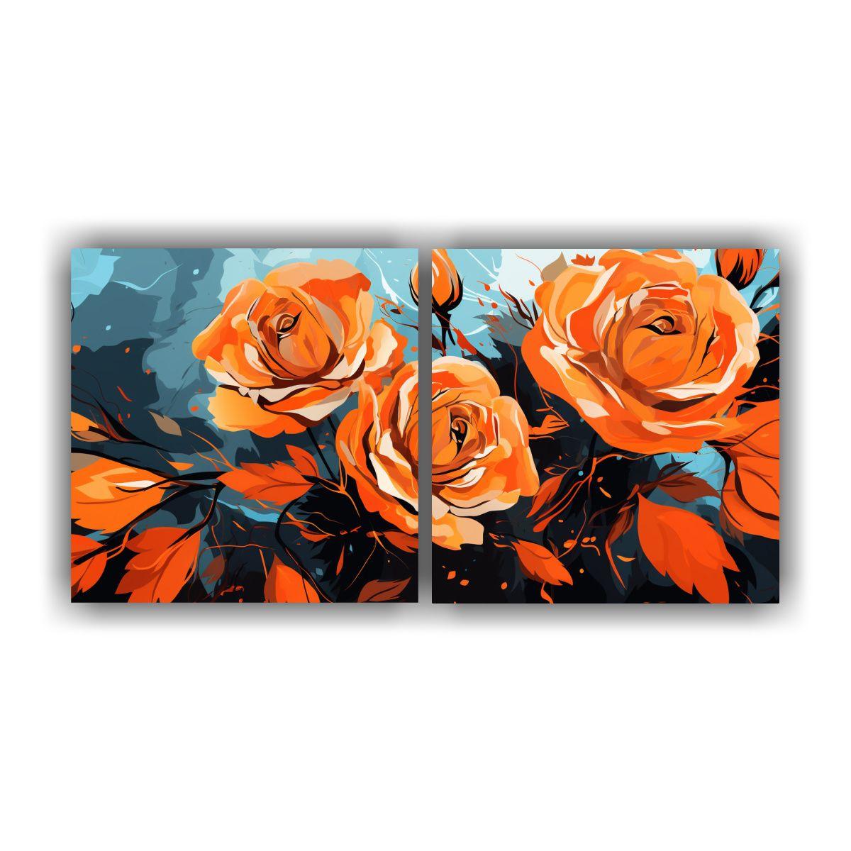 Cuadro Urbano Orange Colors En Estilo Galería 140x70 Cm-0