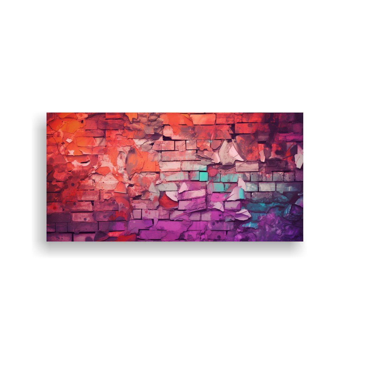Cuadro Colores Magenta Púrpura Rojo Marrón 80x40cm-0