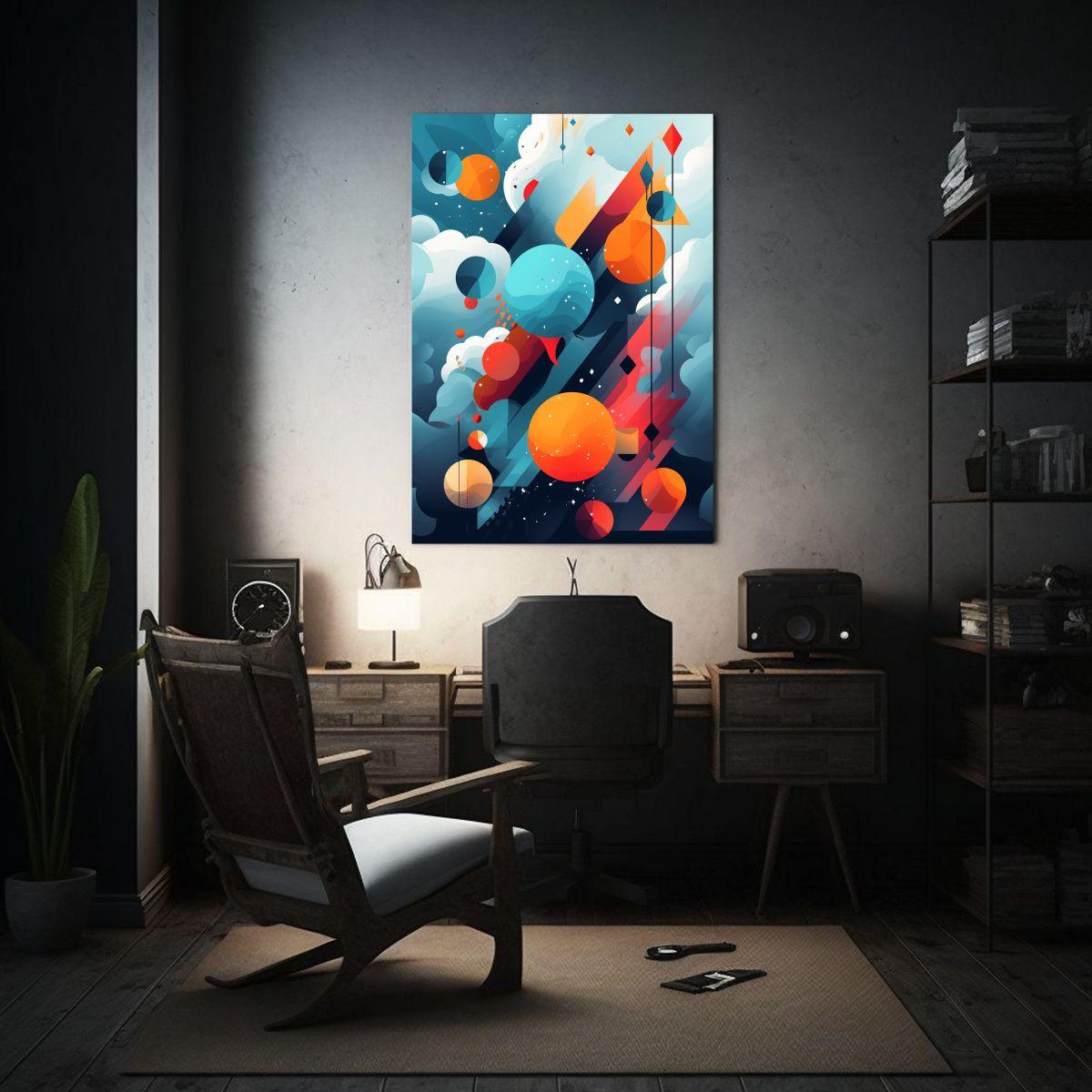 Cuadro Calidos: Originalidad En Imagen Abstracta 60x90cm-2