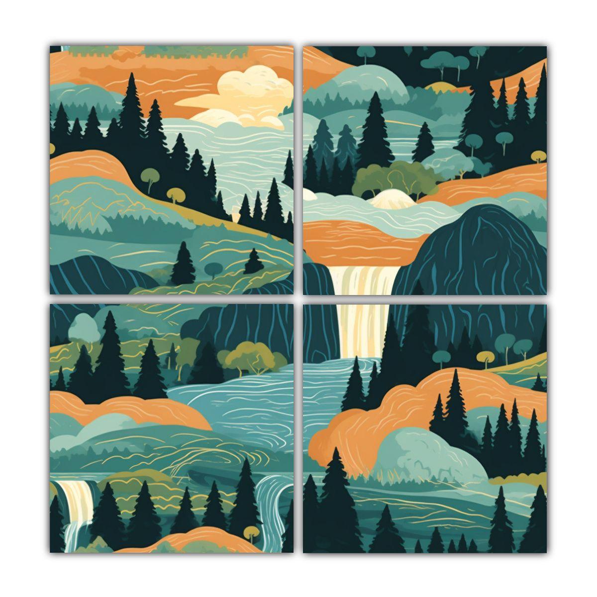 Cuadro Estrellado Alta Calidad Parques Nacionales 100x100 Cm-0