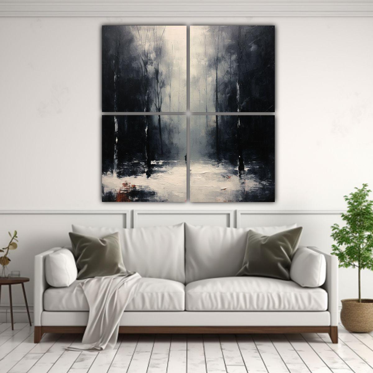 Pinturas Decorativas Abstractas De Impresionismo 60x60 Cm-2