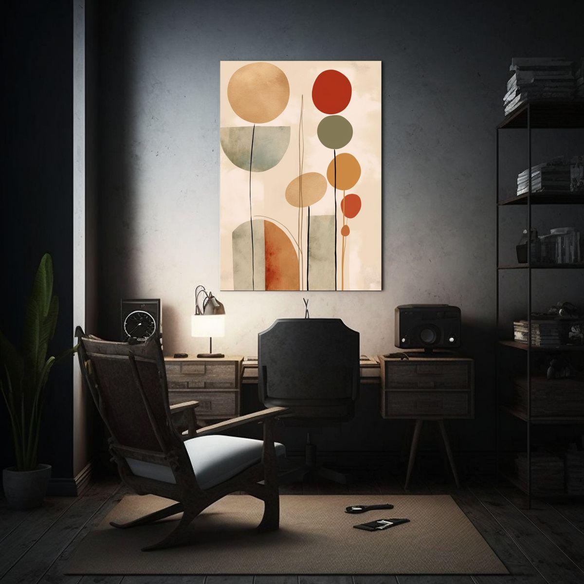 Cuadro De Arte Moderno Boho Con Composición 30x45cm-2