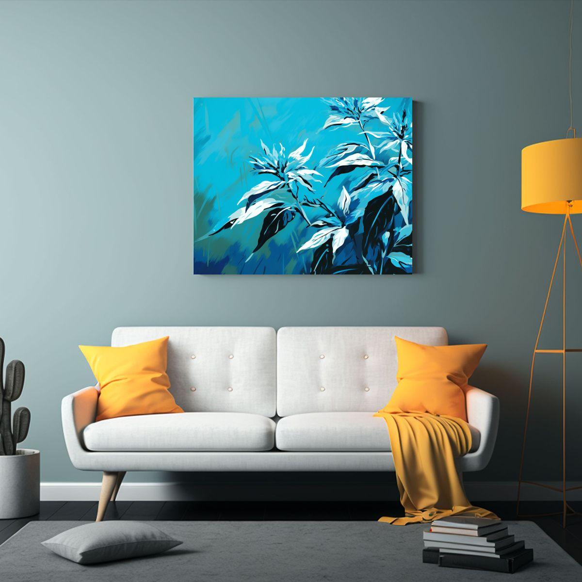 Cuadros Decorativos De Quinoa En Turquesa Y Azul 50x40cm-2