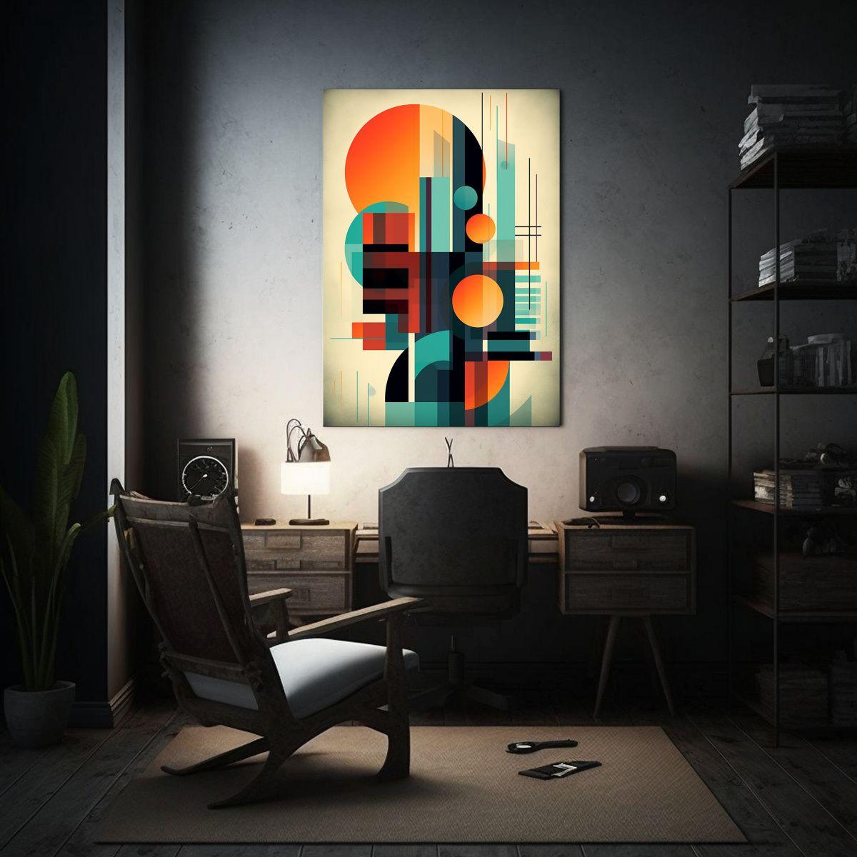 Pinturas Decorativas Abstractas Geométricas 80x120cm-2