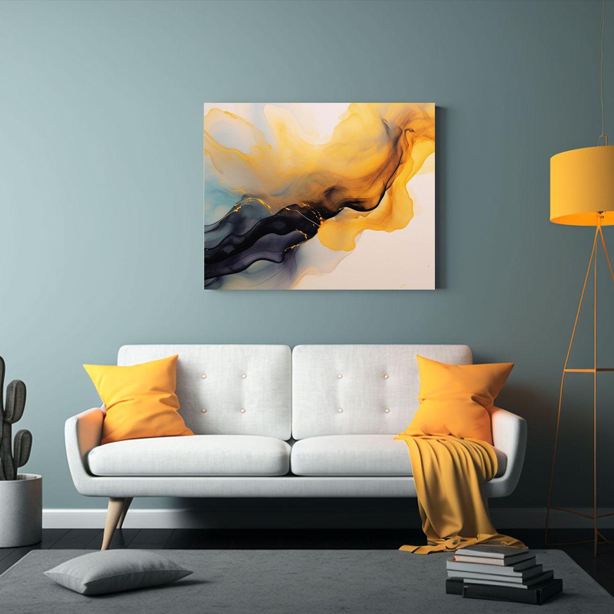 Pinturas Decorativas Con Textura Fluida De Tinta Suave 50x40cm-2