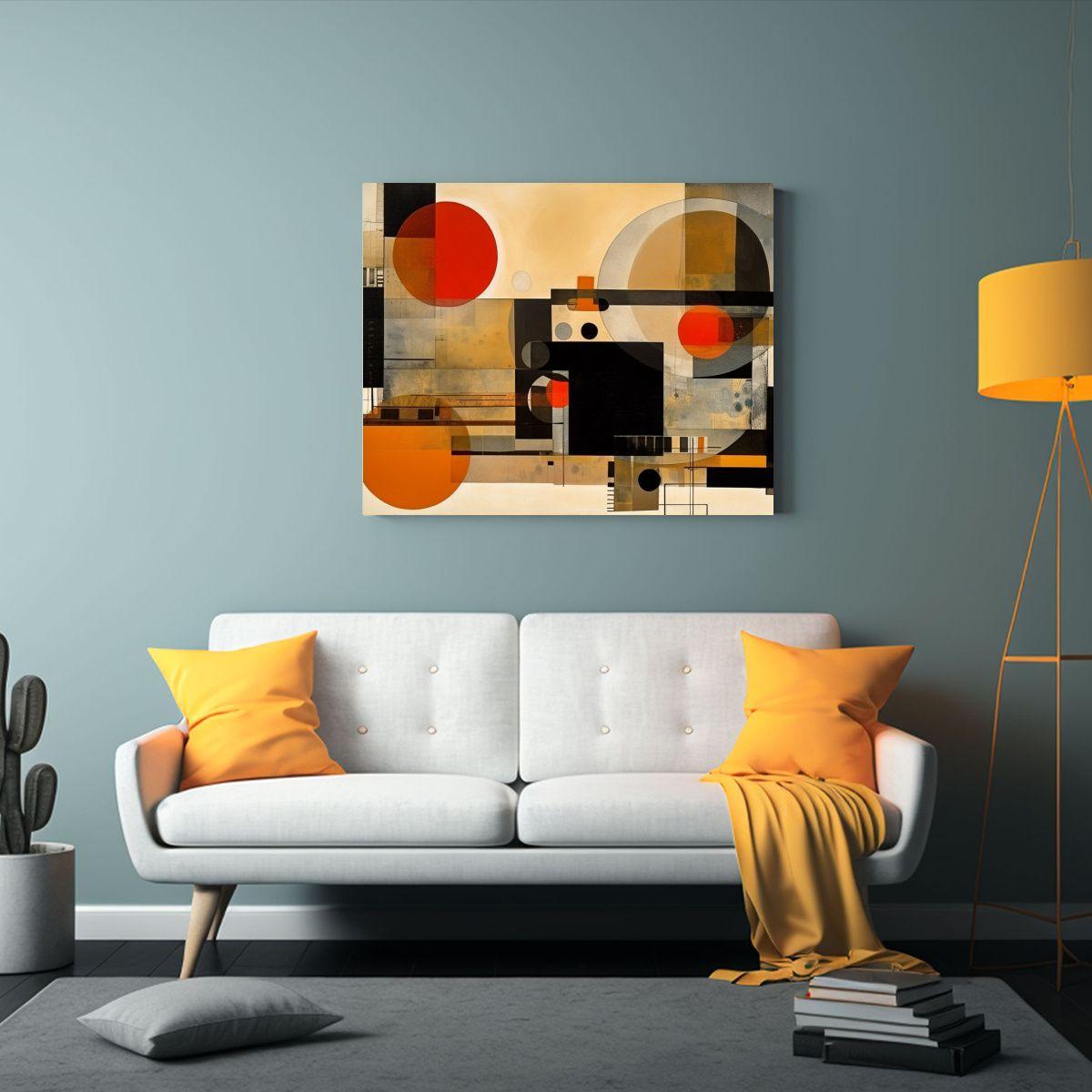 Cuadro Abstracto Geométrico Expresionista Arte Mural 60x40cm-2