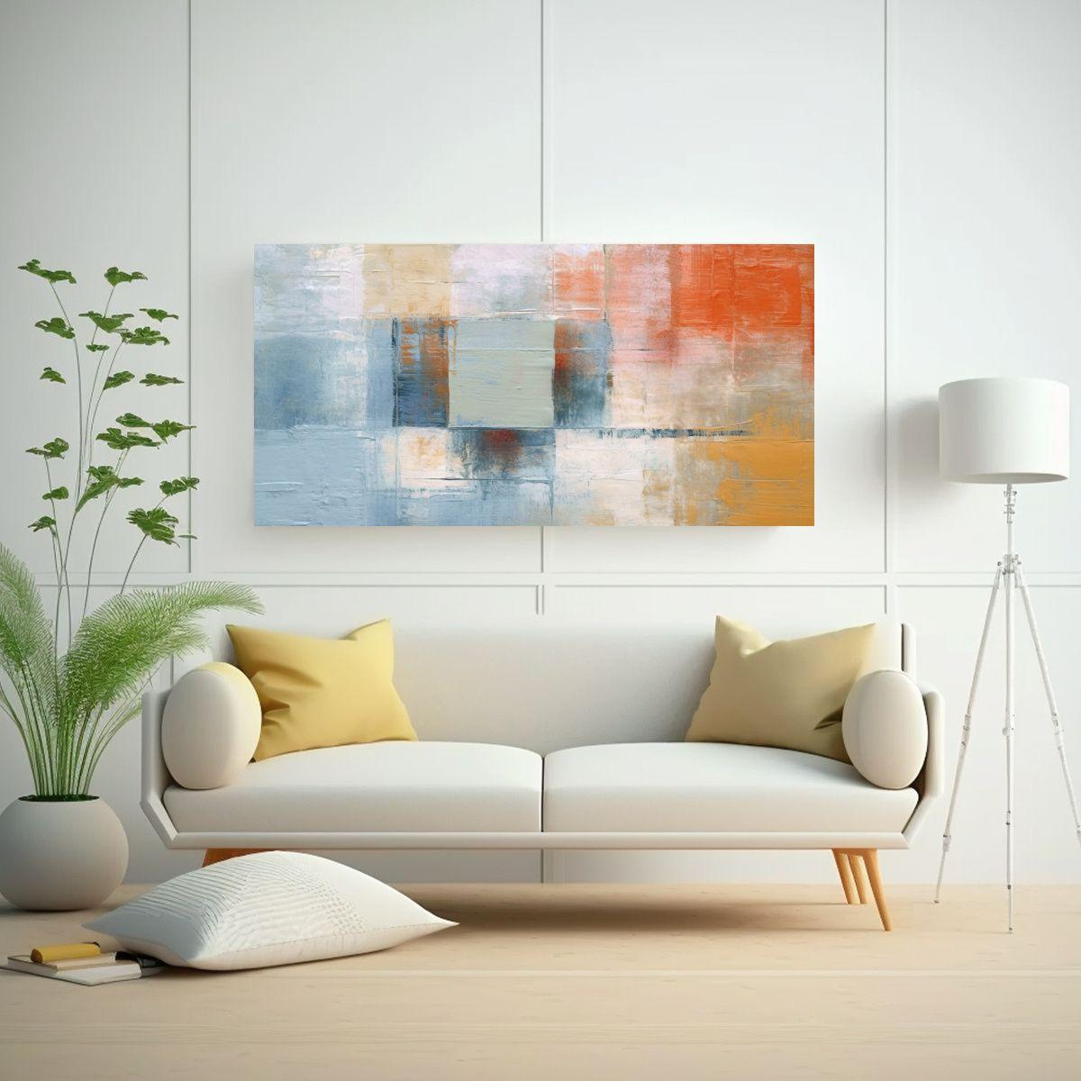 Cuadro Abstracto Moderno En Colores Vibrantes 120x60cm-2