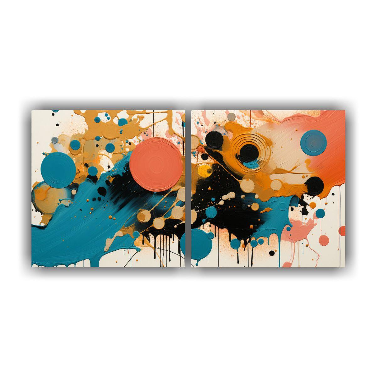 Cuadro Acuarela Abstracto Calidez, Decoración 160x80 Cm-0