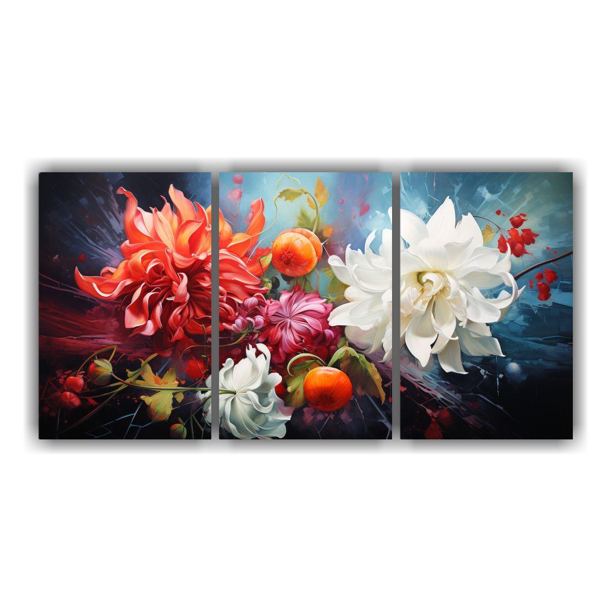 Cuadros Modernos Abstractos De Flores Mágicas 180x90 Cm-0