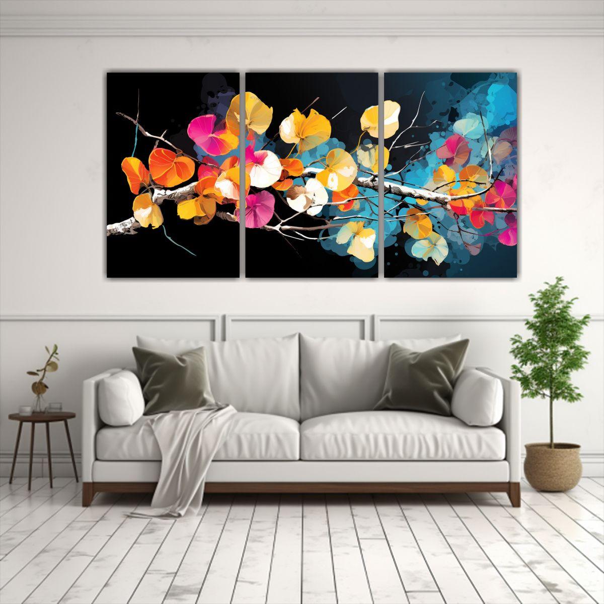 Pintura Decorativa De Acuarela De Un álamo 60x30 Cm-2