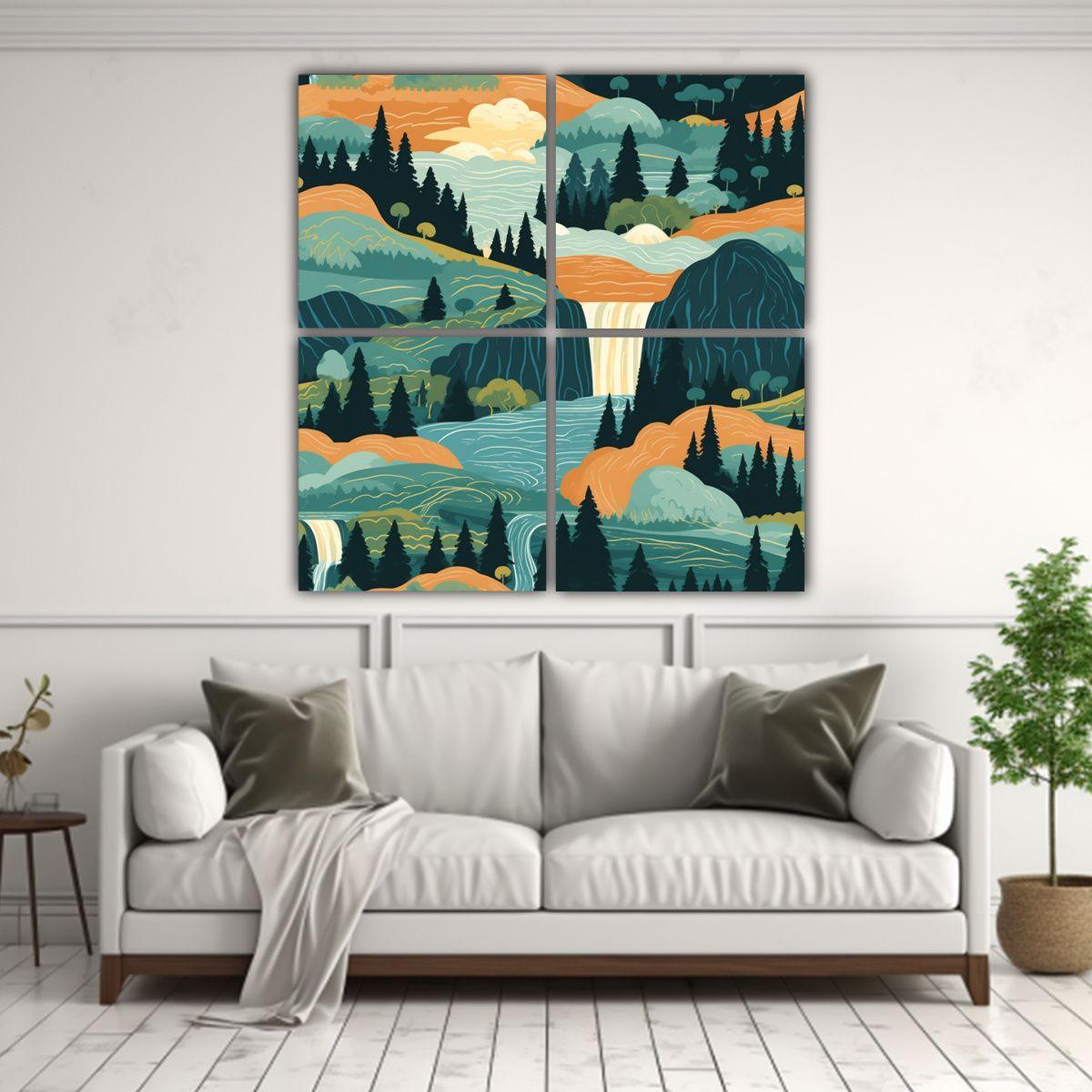 Cuadro Estrellado Alta Calidad Parques Nacionales 200x200 Cm-2