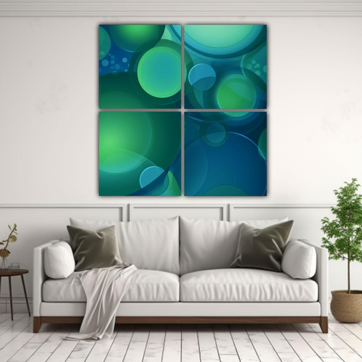 Cuatro Composición Decoración Brillante 169 120x120 Cm-2