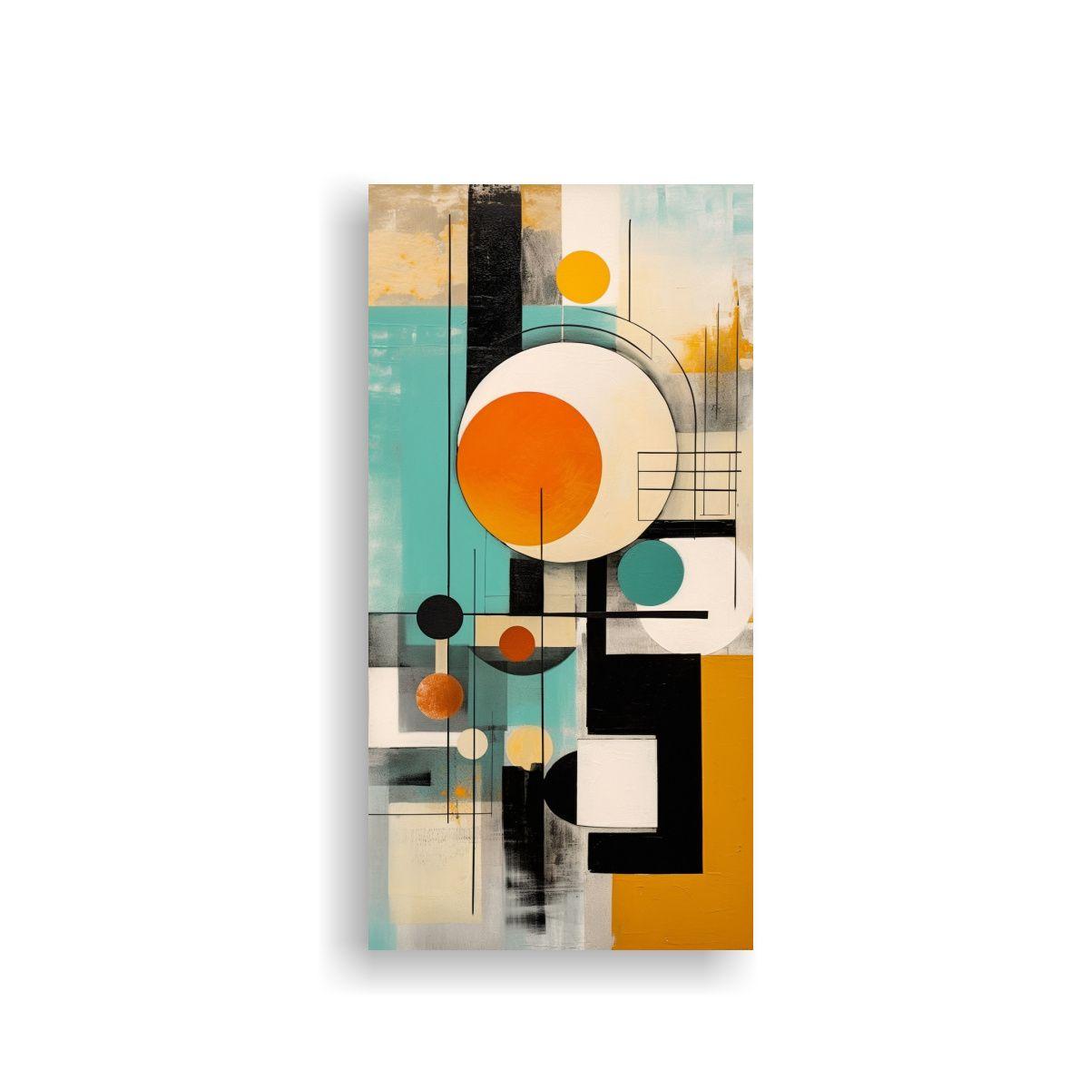 Pintura Abstracta Estilo Sunprints Con Movimiento 50x100cm-0
