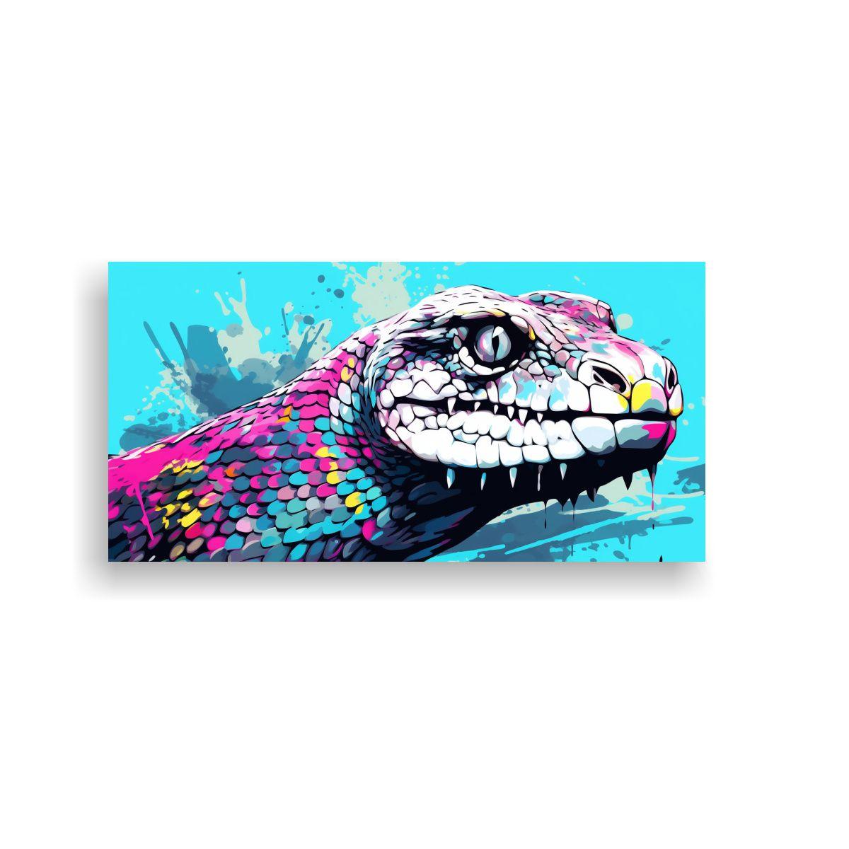 Cuadro Decorativo De Serpiente De Cascabel En 140x70cm-0