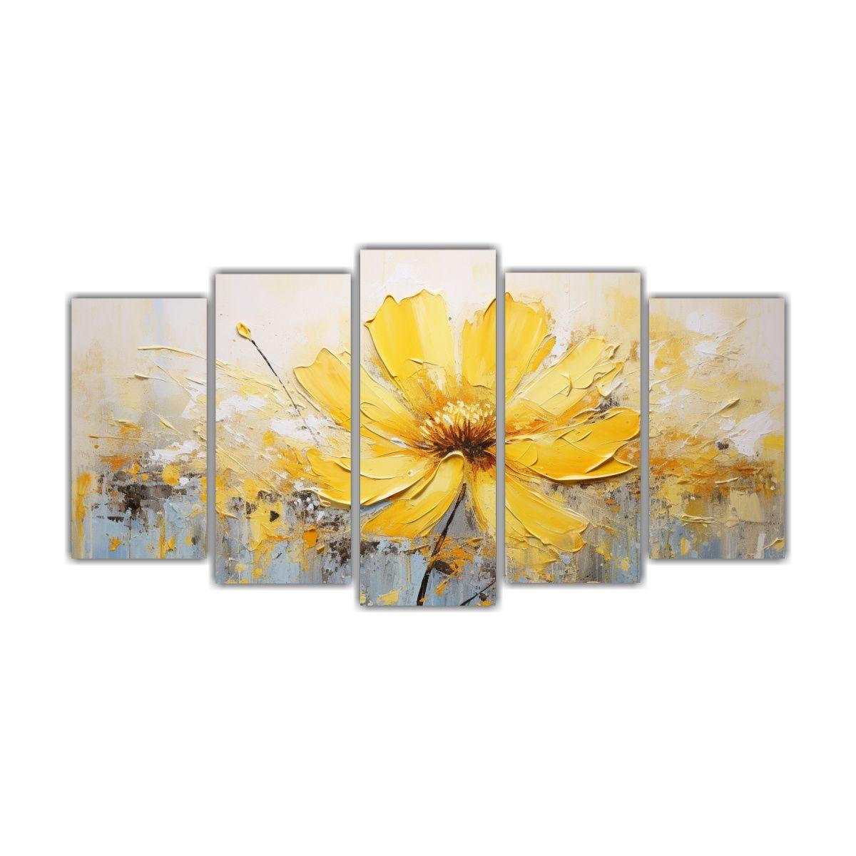Cuadro De Pared Belleza Natural Pintura Floral 150x75 Cm-0